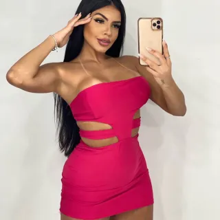 Tomara Que Caia Tubinho Curto Vestido - Roxo