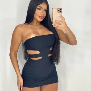 Tomara Que Caia Tubinho Curto Vestido - Roxo