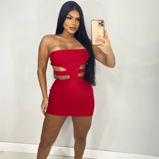 Tomara Que Caia Tubinho Curto Vestido - Roxo