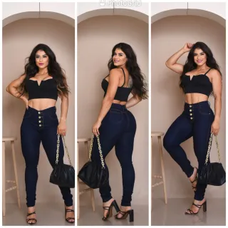 Calça Jeans Feminina Cintura Alta com Lycra - Empina Bumbum - 26