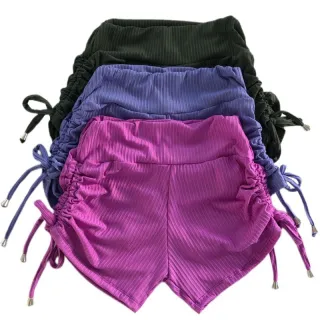 Revenda Short Canelado Feminino em Malha - Verde Militar