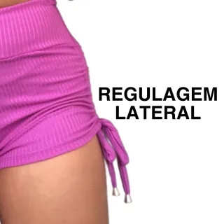 Revenda Short Canelado Feminino em Malha - Verde Militar