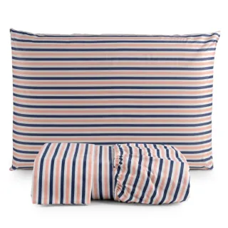 Lençol Casal Jogo de Cama Micropercal 200 Fios - 03 Peças - ROSA RETRÔ