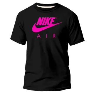 Camiseta Air NK Nikke Masculina/Unisex Preto - Estampa Variada - Preto laranja