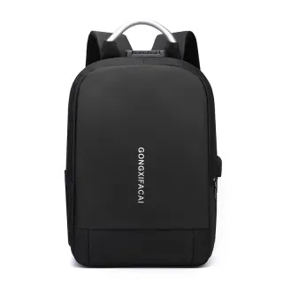 Bolsa à prova d'água multifuncional para homens com grande capacidade de recarga USB - CINZA N5
