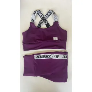 Conjunto Fitness Extreme Short e Cropped para Mulher - Extre/Preto