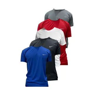 Novas Camisas Esportivas Dry Fit para Academia e Corrida - Kit com 5 cores variadas - VARIAS CORES