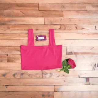 Suplex feminino sem bojo: cropped casual com alça grossa em várias cores lisas e estampadas - Verde Bandeira