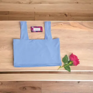 Suplex feminino sem bojo: cropped casual com alça grossa em várias cores lisas e estampadas - Verde Bandeira