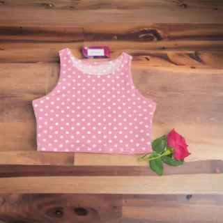 Regata Cropped Feminina Estampada e Lisa - Alça Larga em Suplex - Laranja