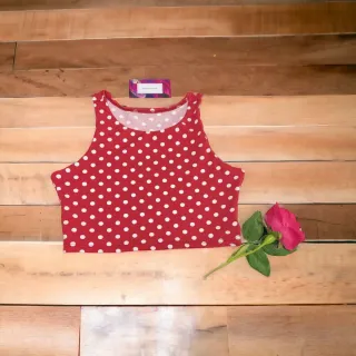 Regata Cropped Feminina Estampada e Lisa - Alça Larga em Suplex - Laranja