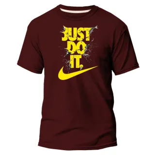 Camisa Unisex Estampa Amarela NK Just Do It - Várias Cores - Preto