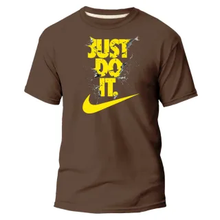 Camisa Unisex Estampa Amarela NK Just Do It - Várias Cores - Preto