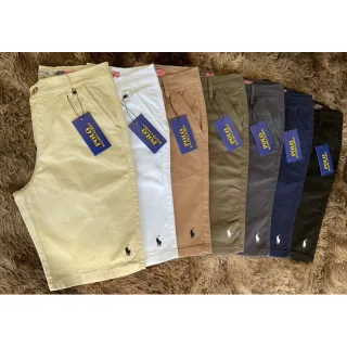 Bermuda Polo Sarja Lavada Elastano Perfumada - Preto