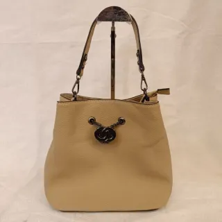 Bolsa com fecho de ziper e cordão de ferro, alça maior não vai - Vinho 21727