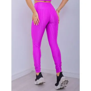 Legging Fitness Feminina Academia Ginástica Yoga Cintura Alta Cirre 3D - Pink