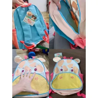 Pequena mochila infantil para passeio ou creche, pet menino menina - Zebra