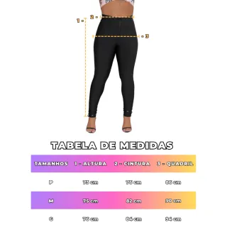 Legging Feminina Cintura Alta Com Cinto - Modela Barriga e Empina Bumbum - Branco