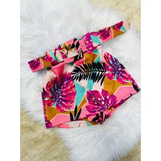 Saia Neopreme Grosso com Alta Elasticidade - Liso e Estampado - Azul