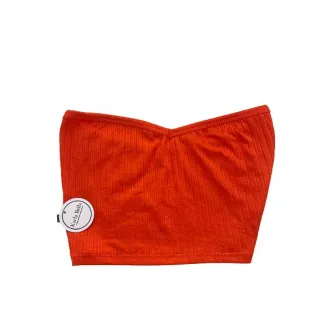 Tomara que caia canelado sem manga, Cropped feminino com coração - Azul Royal
