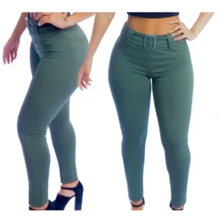 Cinto para Calça Feminina Modeladora de Cintura Alta em Suplex - Calça Suplex azul