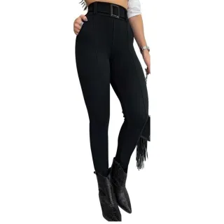 Cinto para Calça Feminina Modeladora de Cintura Alta em Suplex - Calça Suplex azul