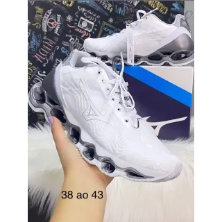 Envio Rápido Tênis Masculino MZ X Leve Confortável Lançamento Academia Corrida - BRANCO VERDE ÁGUA 10 X