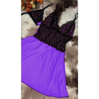 Calcinha Rendada Helanquinha Com Camisola Sem Bojo - Pink