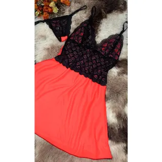 Calcinha Rendada Helanquinha Com Camisola Sem Bojo - Pink