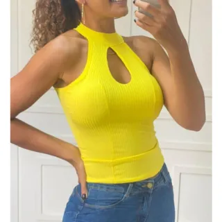 Blusa Feminina Gola Alta com Decote Gota - Promoção! - Vermelho