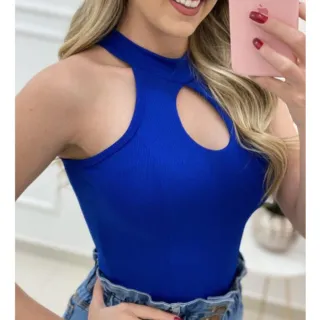 Blusa Feminina Gola Alta com Decote Gota - Promoção! - Vermelho