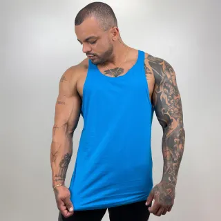 Regata Lisa Algodão Cavada Masculina - Bombey - Preto