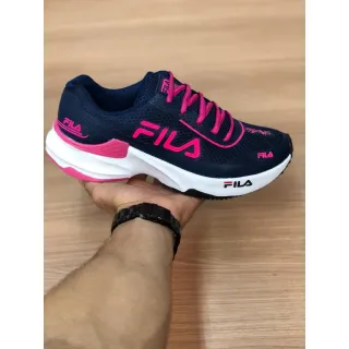 Envio Imediato - Tênis Feminino Recovery Ideal Para Academia Caminhada - Marinho/Pink