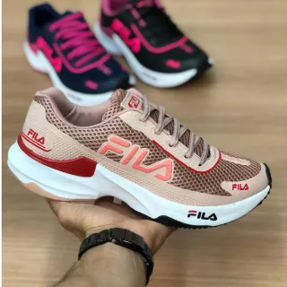 Envio Imediato - Tênis Feminino Recovery Ideal Para Academia Caminhada - Marinho/Pink