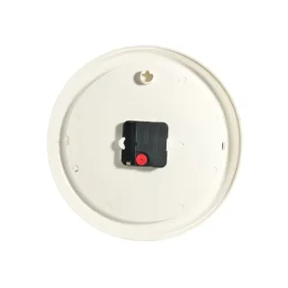 Relógio Analógico Redondo de Parede 23x23 cm - Marrom Escuro Borda/Branca