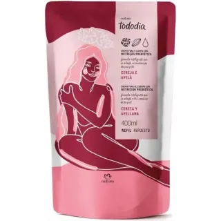 Refil Creme Desodorante Nutritivo para o corpo Tododia - Cereja e Avelã 400ml Natura - Único
