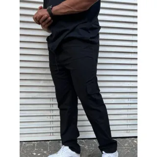 Envio Rápido Calça Masculina Cargo Style Track Pants Skate - CARGO PRETA