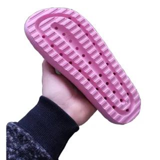 Sola antiderrapante masculino Ortopédico chinelo nuvem com furos e ondulações - Chinelo Preto