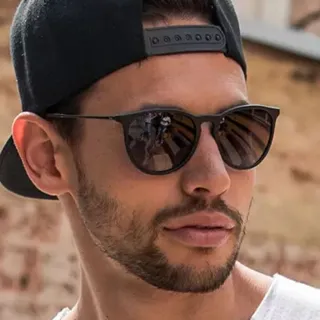 Unissex Vintage Retro Oval Redondo Óculos De Sol Masculino/Feminino Proteção UV400 - Marrom