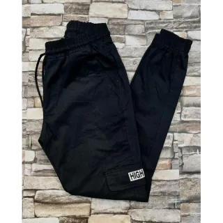 Elástico High Calça Jogger Cargo Masculina Casual - Verde