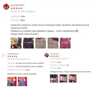 Pijama Conjunto Estampado - Baby Doll Feminino com Alcinha - G