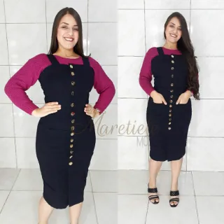 Salopete/Jardineira Preta P M G GG - P