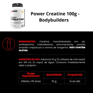 Combo de Suplementos para Aumento de Massa Muscular - Whey Protein, Power Creatina e Coqueteleira - Baunilha