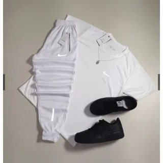 Conjunto Completo Camiseta Dri Fit e Calça Chimpa Refletiva - KIT CINZA