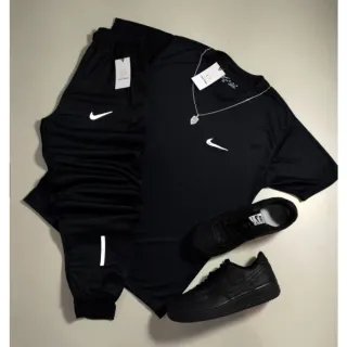 Conjunto Completo Camiseta Dri Fit e Calça Chimpa Refletiva - KIT CINZA