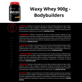 Kit Suplementos - Whey Protein Waxy Whey 900g + Bcaa 100g + Power Creatina 100g - Cappuccino