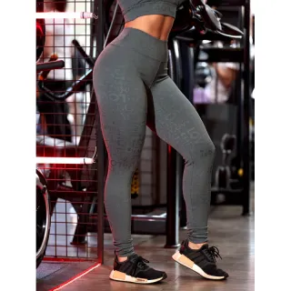 Legging Fitness Jaquard Love, compressão alta, zero transparência - Laranja