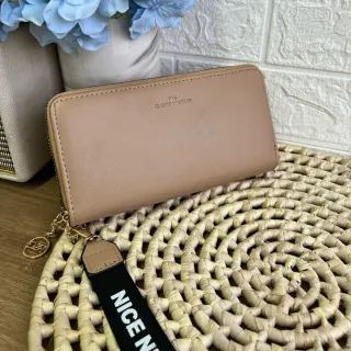 Deluxe Forever Coleção - Carteira Feminina com 2 Zíper - caqui B05