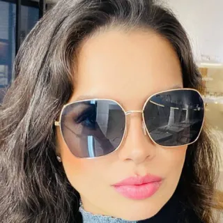 Prot Uv400 Óculos De Sol Feminino Gradiente Degradê - Azul