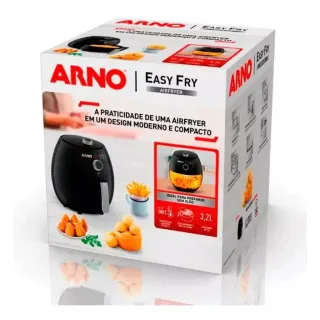 Fritadeira Arno Easy Fry Preta 3.3L Air Fryer 127V - Vermelha